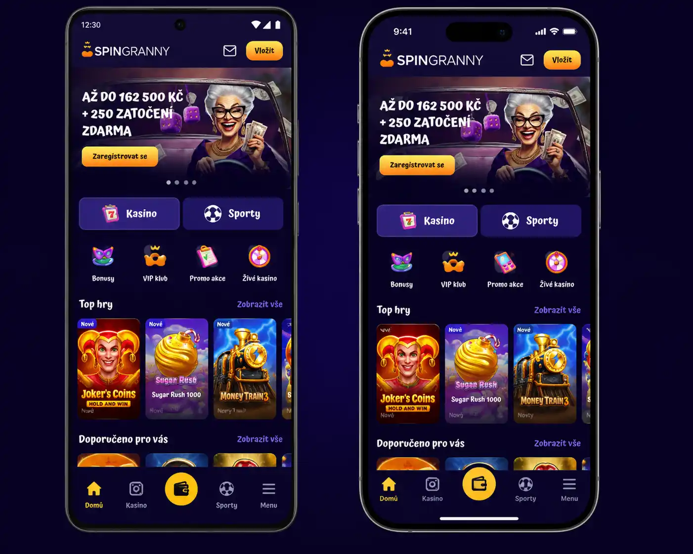 Spingranny mobilní aplikace – rozhraní pro Android a iOS